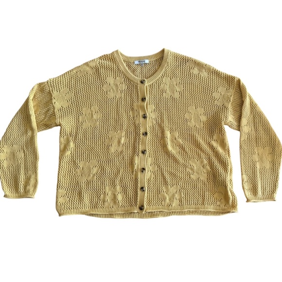 NWT Madewell Floral Open-Stitch Cardigan Sweater - Picture 2 of 7